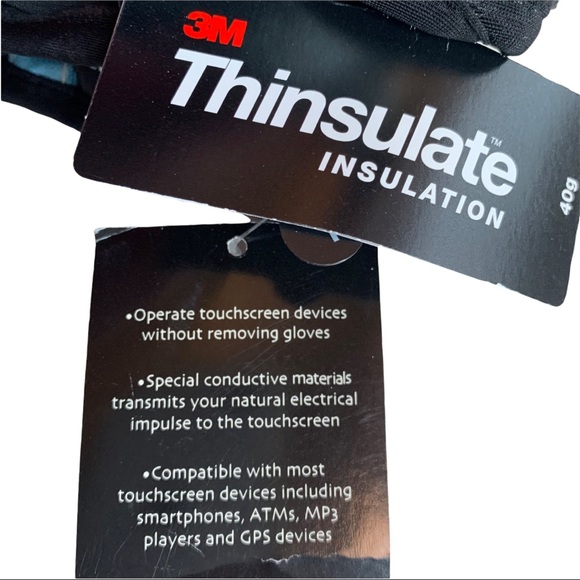 NEW North Crest Black Fleece Thinsulate Gloves NWT - Picture 7 of 10